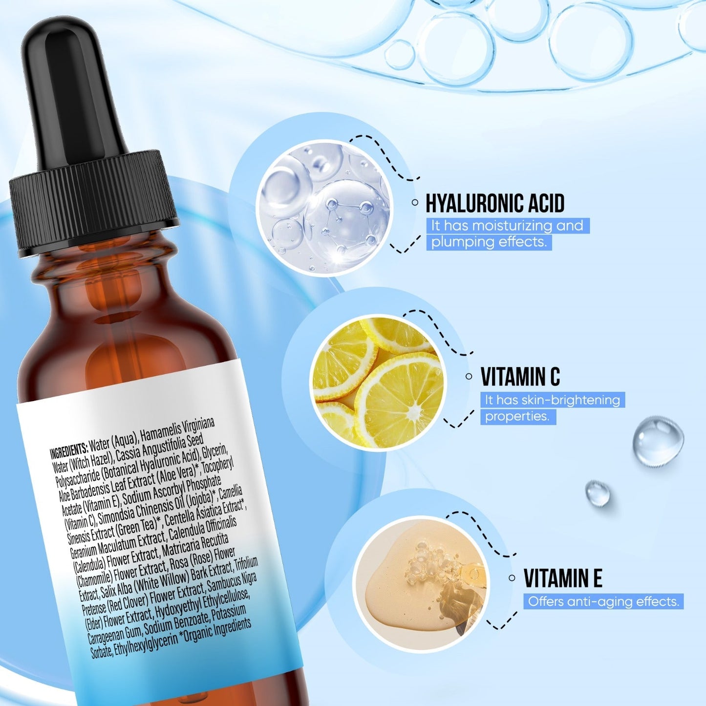 Hyaluronic Acid with Vitamin C & Vitamin E Serum