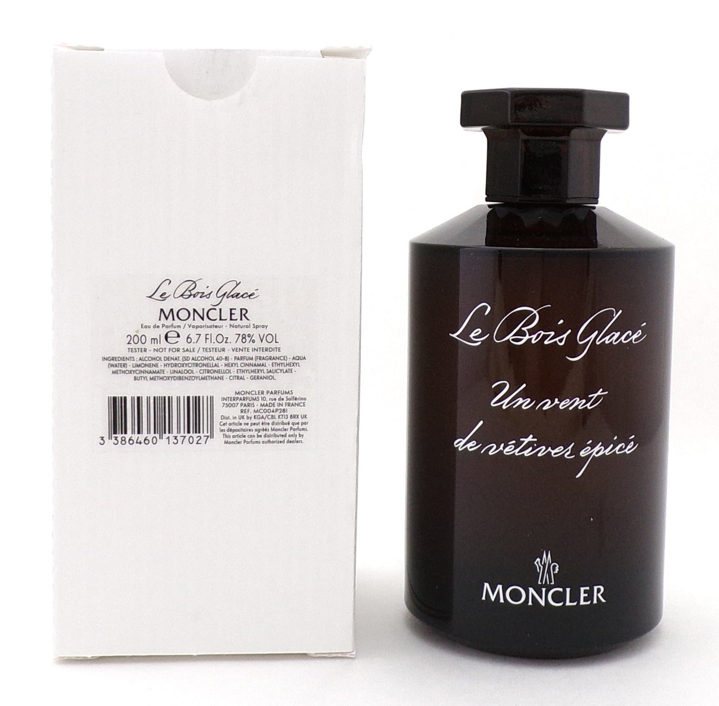 Moncler Le Bois Glace 6.7 oz / 200 ml - Tester 3386460137027 Z-W27K2